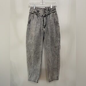 Vtg 80s Traffic Acid Wash High Waist Denim Mom Jeans 100% Cotton Women’s 9/10